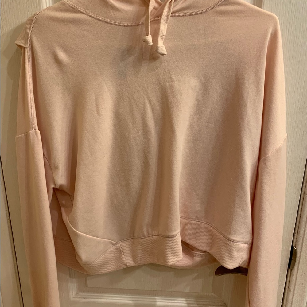 La SENZA Pink Cropped Relaxed Hoodie